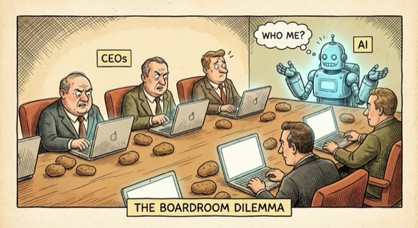 CEOs staring at blank screens