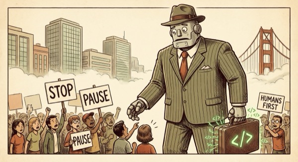 Protesters Storm AI Offices: 'Stop the Race'