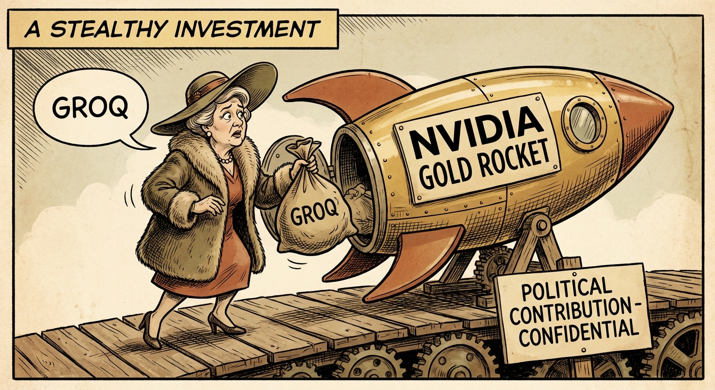 Politician with Groq bag